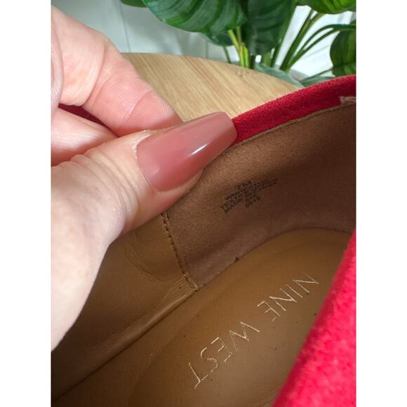 Nine West Red Heath Buckle Loafer Flats Women’s Size 7 Business Casual Preppy - Picture 7 of 7